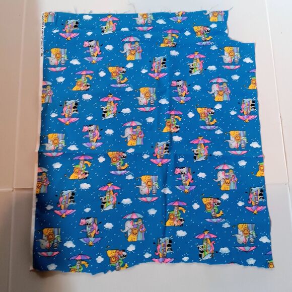 Vintage Fabric Traditions Noahs Ark Fabric-1+ Yds-1997-Quilting Cotton-Religious - Picture 5 of 5